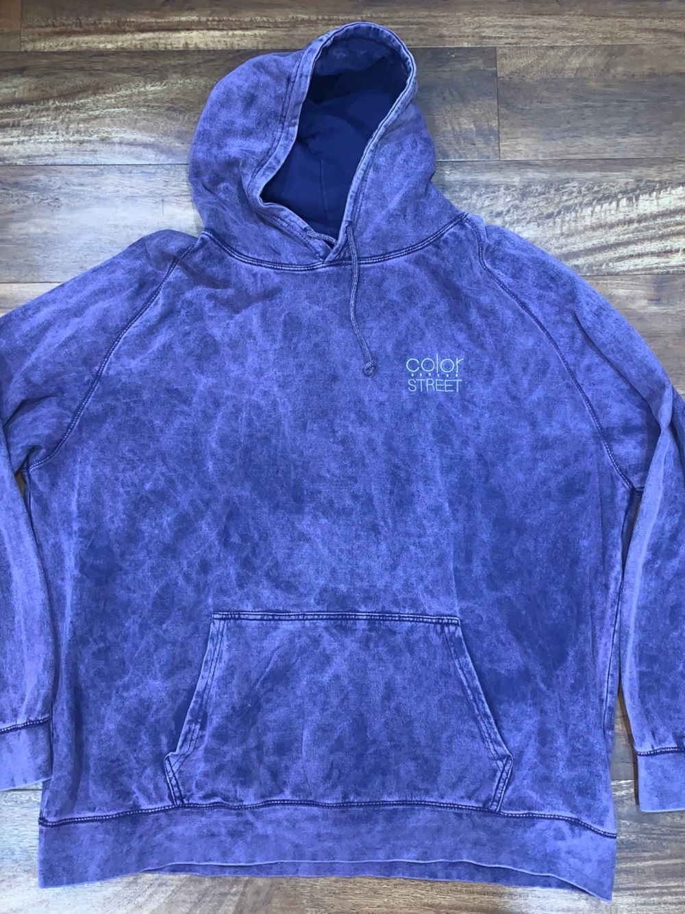 Color Acid Wash “Color Street” Soft Velvet like material 3XL Hoodie